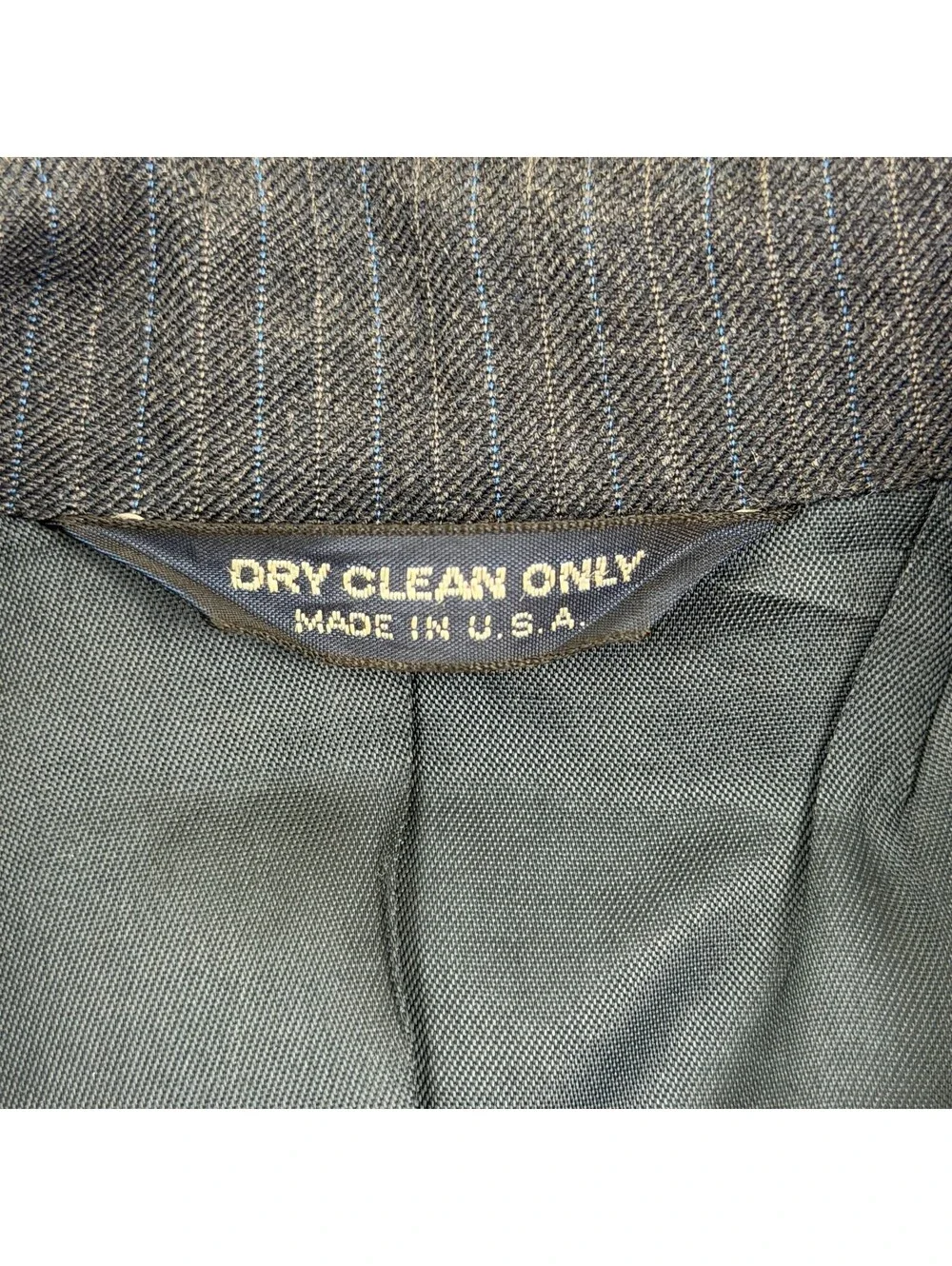 Vintage 90s Kuppenheimer Mens 42R Gray Pinstripe Wool Blazer Sport Coat USA